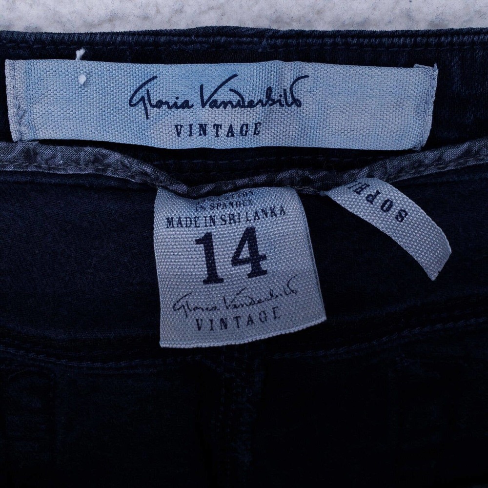 Gloria Vanderbilt Jeans Womens Size 14 Dark Blue Wash Sophia Vintage Pants - Picture 9 of 11